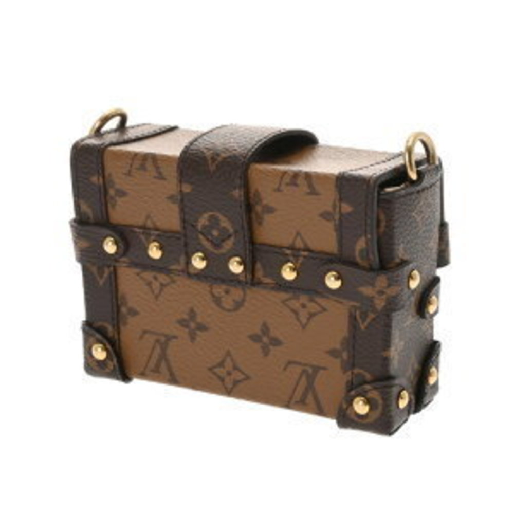 Louis Vuitton Trunk Bag Shoulder Brown Reverse Camel Chain Bag Essential